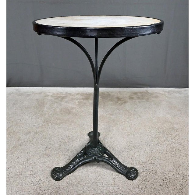 Vintage Marble Bistro Table, 1900 For Sale - Image 9 of 15