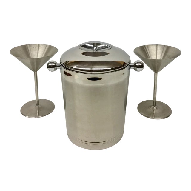 1960s Vintage Stainless Copco Martini Set - 3 Pieces For Sale