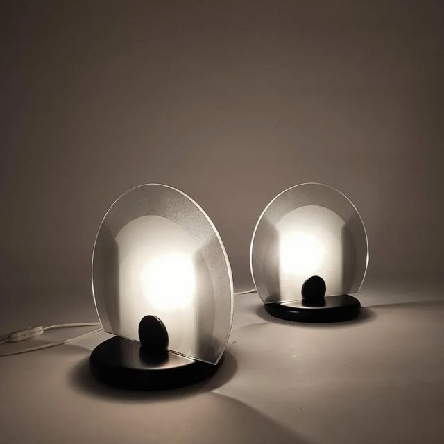 Vintage Italian Table Lamps in the style of Bruno Gecchelin for Skipper and Pollux, 1980s, Set of 2 For Sale - Image 6 of 8