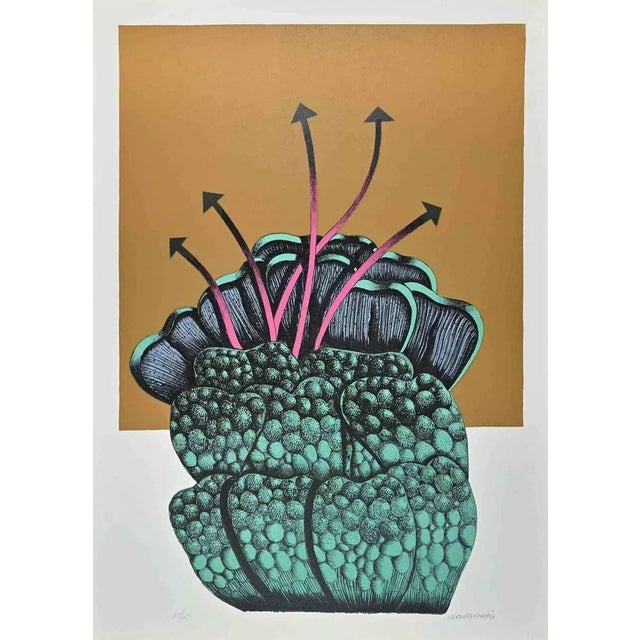 Renzo Margonari, Fiore Segnale, Lithograph, 1976 For Sale - Image 3 of 3