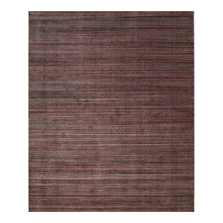 9x12 Radiant Elena Coral Geometric Modern Handmade Wool Carpet Rug For Sale