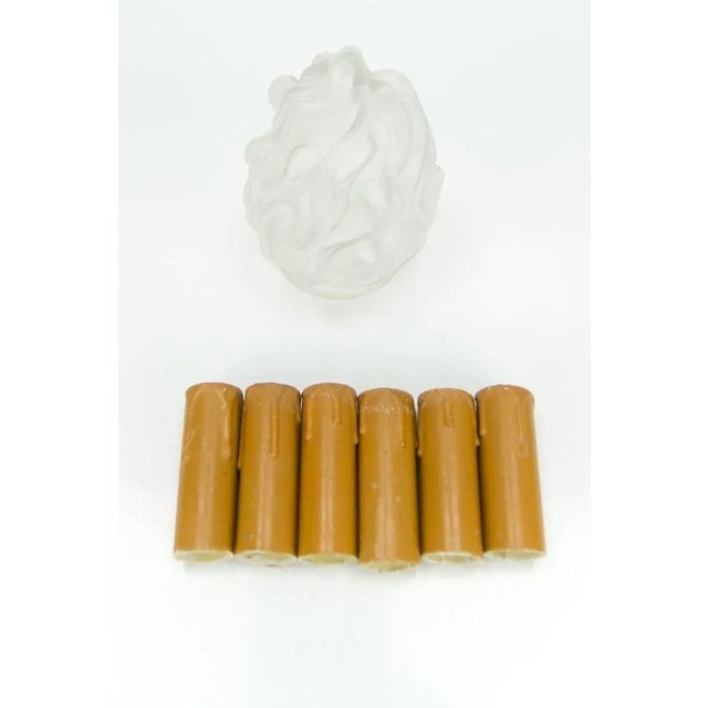 French Empire Style Bronze, Brass and Glass Chandelier, 1920s For Sale - Image 17 of 18