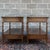 Vintage Hekman Traditional Regency Walnut 2 Drawer Tiered Cane Cut Side Tables - A Pair For Sale - Image 13 of 15