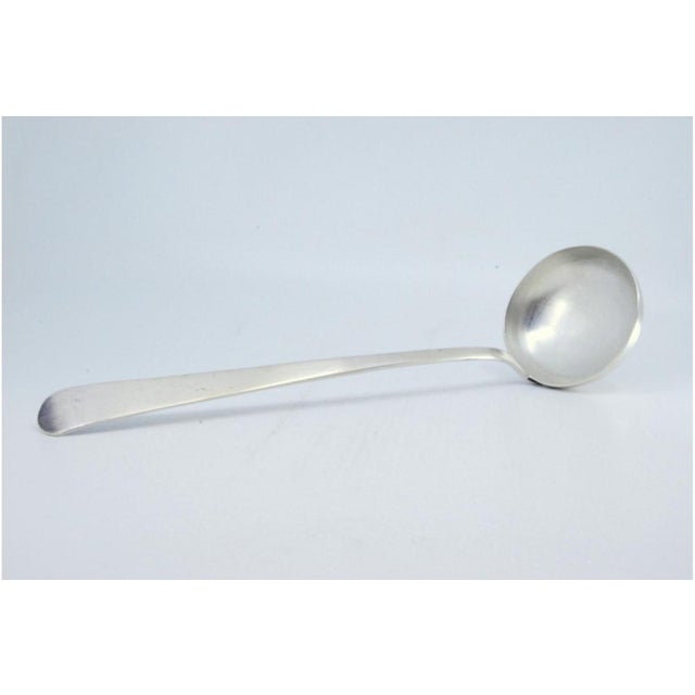 Metal Silver Soup Ladle with Handle For Sale - Image 7 of 9