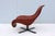 Antonio Citterio for B&b Italia Patinated Cognac Leather Mart Swivel Armchair For Sale - Image 14 of 18