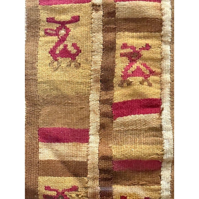 Framed Finely Woven Pre-Columbian Pictorial Textile Chimu Musuem Quality For Sale - Image 11 of 14