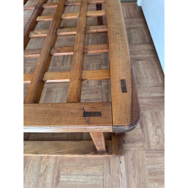 Vintage Japanese Kotatsu Frame, 1960s–70s Cedar Lattice Low Table For Sale In San Francisco - Image 6 of 11