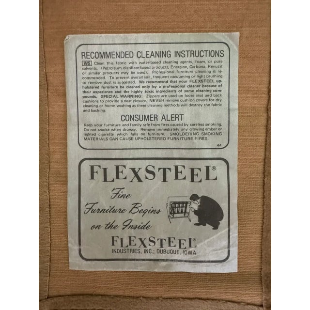 Vintage 1970s Postmodern Swivel Barrel Chairs by Flexsteel - A Pair For Sale - Image 9 of 10