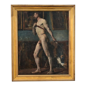 French Early 20th Century Male Nude by Jean Didier-Tourné