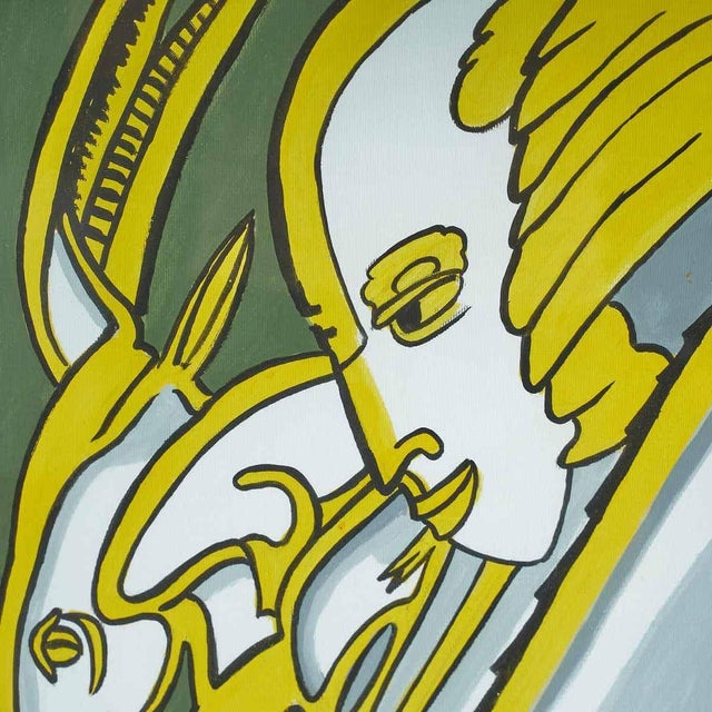 Unknown, Homage to Remo Brindisi, 2000s, Canvas For Sale - Image 3 of 5