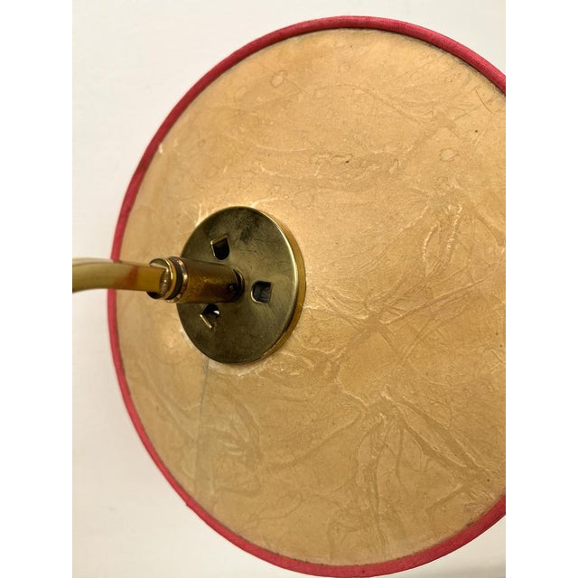 Wood and Brass Table Lamp attributed to Temde, 1960s For Sale - Image 15 of 18