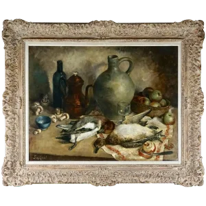 Simone Lienard Still Life Oil Painting Mid Century Nature Mort