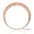 Early 21st Century 14k 585 Solid Rose Gold Engraving and Milgrain Natural Diamond Band Ring, Size 8 For Sale - Image 5 of 12