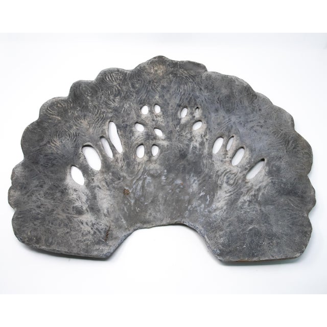 Gray Pewter Peacock Garden Statue For Sale - Image 8 of 13