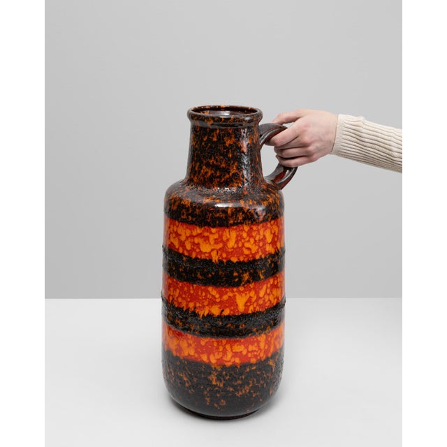 Mid-Century Modern 20th Century German 'W. Germany' Ceramic Vase For Sale - Image 3 of 18