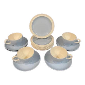 1950s Wedgwood of Etruria & Barlaston Summer Sky Dish Set - 18 Pieces