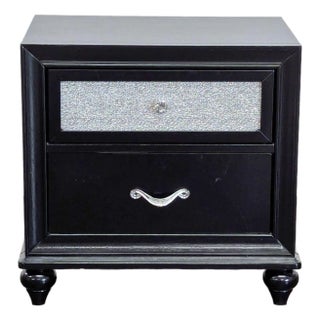 Coaster Barzini Two Drawer Nightstand With Metallic Acrylic Front For Sale