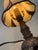 Vintage Slag Glass Tulip Lamp Brass Base Cream Tiffany Style ~13" T Stained Glass Accent Lamp For Sale - Image 10 of 12