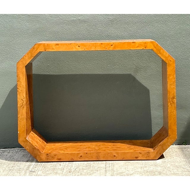 Vintage Burl Wood Console Table For Sale In West Palm - Image 6 of 13