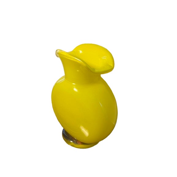 Bring vibrant color and sculptural elegance to your space with this hand-blown art glass vase by Yoav Greenberg Studios,...