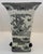Chinese Black & White Porcelain Vase, Figural Rooster Garden Scene For Sale - Image 4 of 10