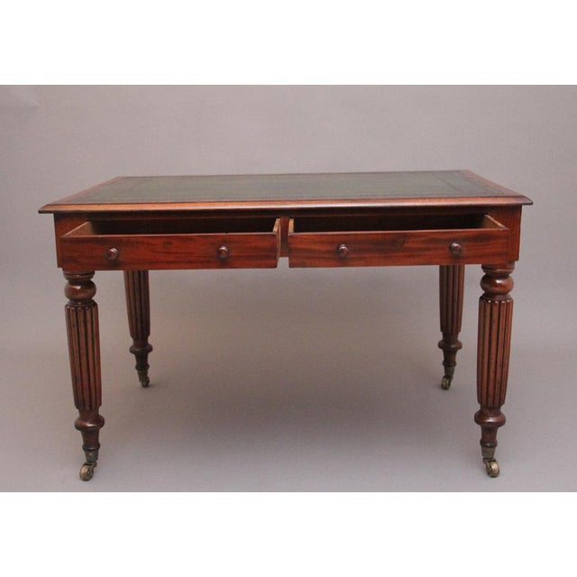 Antique Mahogany Partners Writing Desk, 1840 For Sale - Image 3 of 12