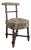 Napoleon III Smoking Chair in Twisted Blackened Wood with Foliage Tapestry For Sale