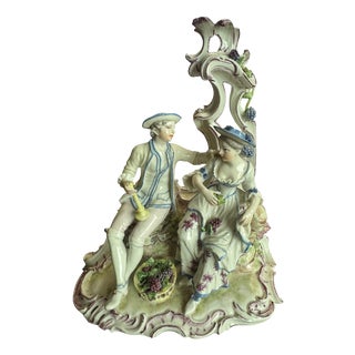 Allegory of Autumn Figurine from Ludwigsburg Porcelain Figure Group, 18th Century For Sale