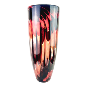 Large Mid-Century Fratelli Toso Murano "Fenicio" Flame Glass Vase