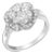 14K White Gold Floral Cluster Diamond Ring (1.0 Cttw, H-I Color, SI2-I1 Clarity) - Size 6 For Sale