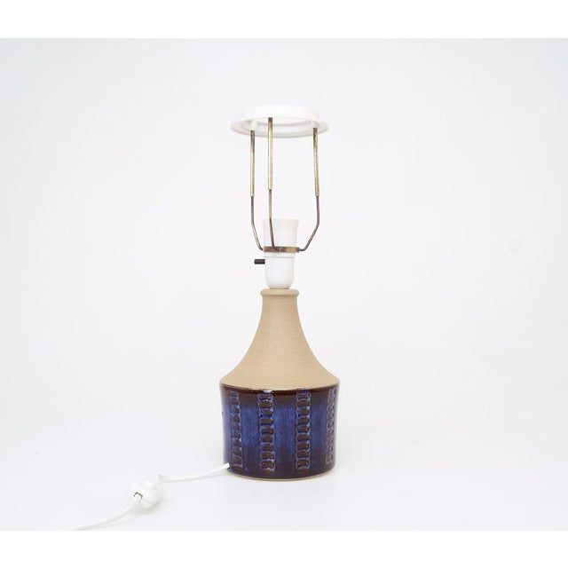 Vintage Blue Ceramic Table Lamp by Maria Philippi for Søholm, 1960s For Sale - Image 6 of 8