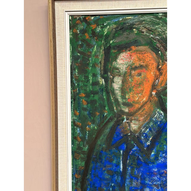 Leonard Digris, Portrait, 1960s, Oil Painting on Panel, Framed For Sale - Image 11 of 18