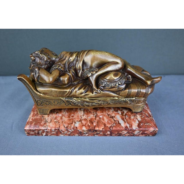 Art Nouveau Bronze Inkwell from Marotte, 1900s For Sale - Image 15 of 18