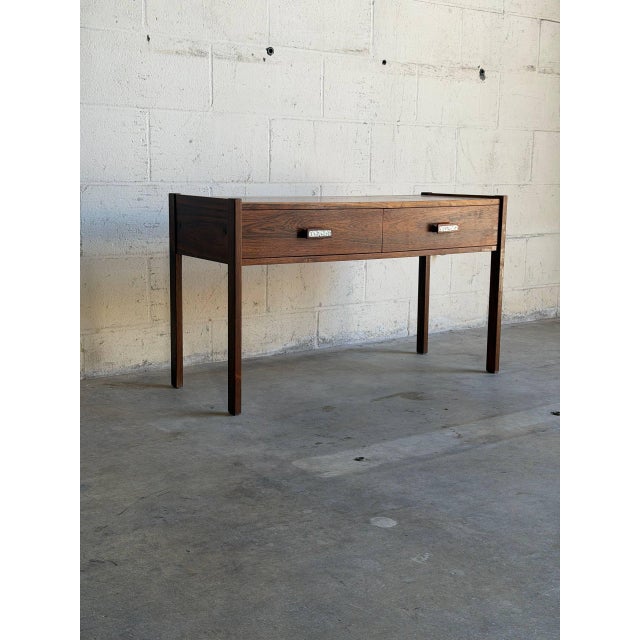 Rosewood Entry Table With Two Drawers Danish Mid-Century Modern 1960s For Sale - Image 4 of 10
