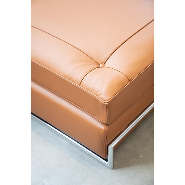 Daybed Sofa in Cognac Leather by Eileen Gra for Vereinigte Werkstätten Collection, 1980s For Sale - Image 6 of 12