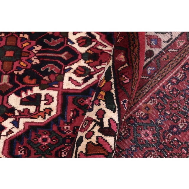 Red Shabby Chic Tabriz Red/Beige Wool Rug - 6'9'' X 9'11'' For Sale - Image 8 of 10