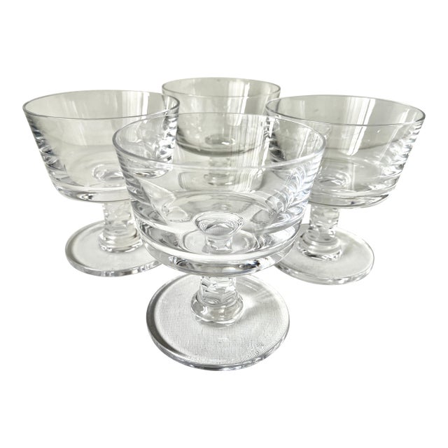 Mid-Century Dansk Crystal Compotes-Jens Quistgaard-Set 4 For Sale