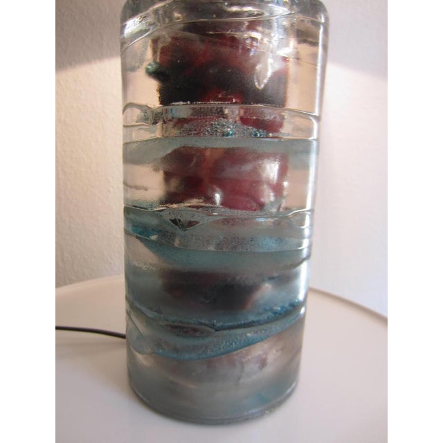 Glass Large Mid-Century german Layered Glass Table Lamp from the Limburg Glassworks, 1960s For Sale - Image 7 of 9