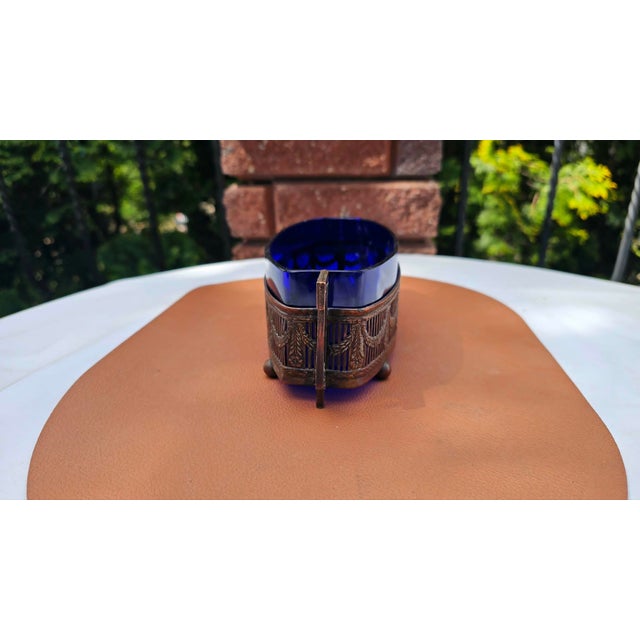 Art Nouveau Jardiniere in Cobalt Glass, 1890s For Sale - Image 5 of 8