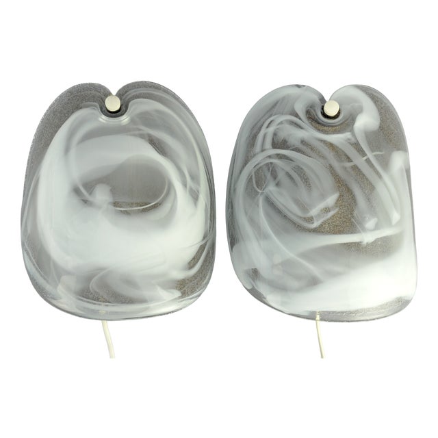 Glass Sconces by Per Lutken for Holmegaard, 1972, Set of 2 For Sale