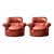 Cameron for Holly Hunt Roll Arm Leather Club Chairs - A Pair For Sale