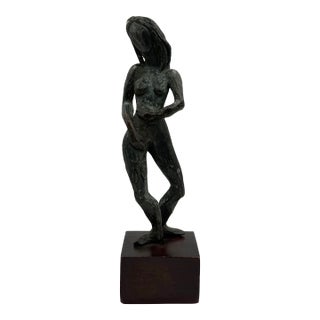 Vintage MCM Brutalist Bronze Sculpture For Sale
