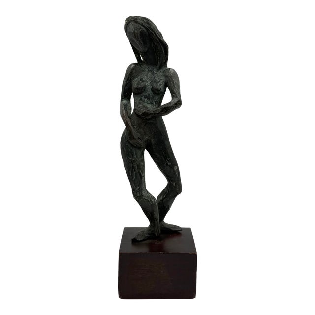 Vintage MCM Brutalist Bronze Sculpture For Sale