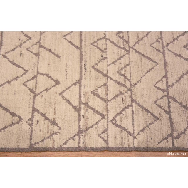2020s Nazmiyal Collection Geometric Tribal Modern Runner Rug For Sale - Image 5 of 5