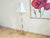 Vintage floor lamp with beautiful onyx and brass gold stand - lovely colouring. Comes with a large cream retro style...