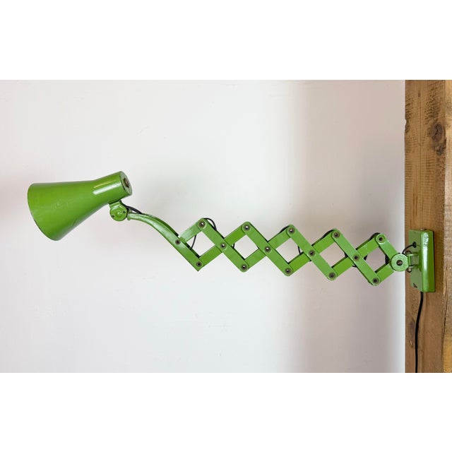 Vintage Industrial German Scissor Wall Lamp from Kaiser Leuchten, 1960s For Sale - Image 10 of 18