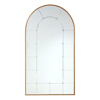 Mid-Century Swedish Arched Shaped Harlequin Mirror, 1950s For Sale