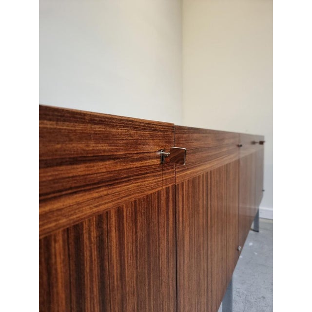 Metal Sideboard with Travertine Top attributed to Etienne Fermigier, France, 1961 For Sale - Image 7 of 17