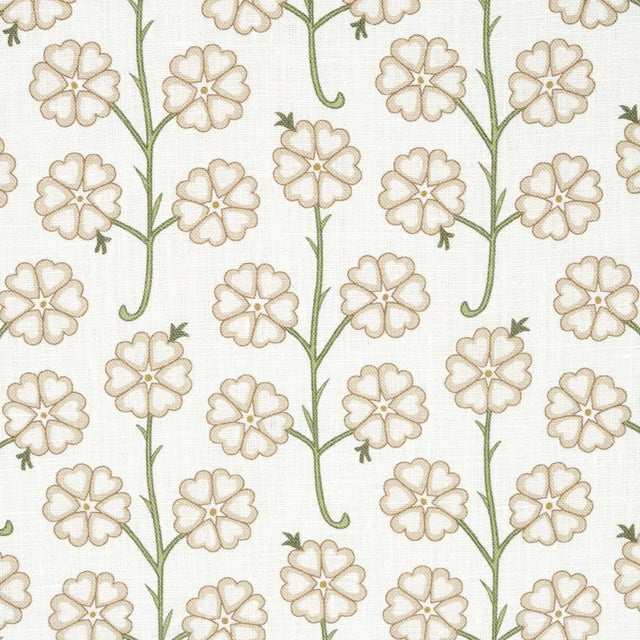 Schumacher SAMPLE - Schumacher x Neisha Crosland Gardenia Fabric In Flax For Sale - Image 4 of 4