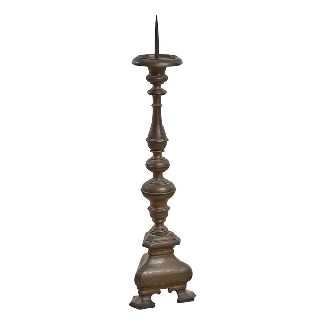 Antique Bronze Candlestick For Sale